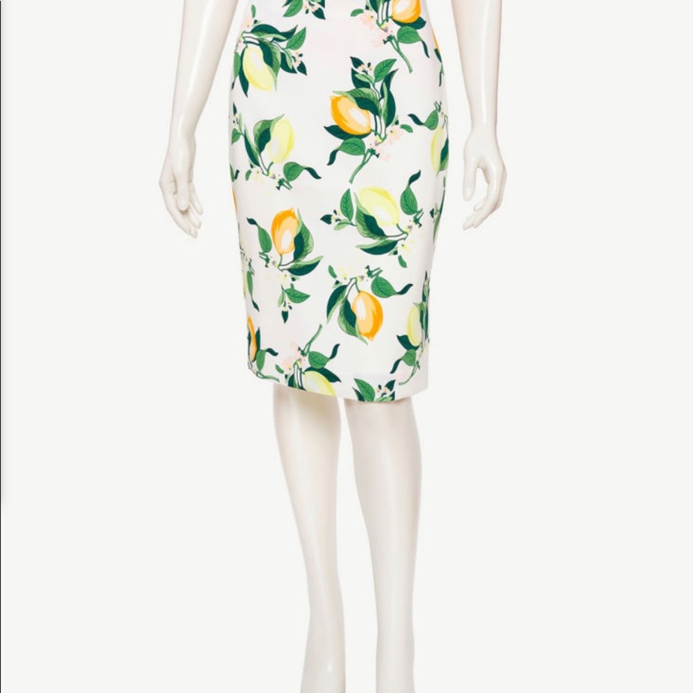Ann Taylor Factory Lemon Pencil Skirt Size 12